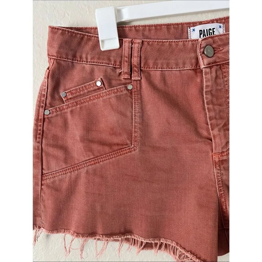 Like New! PAIGE Mayslie Utility Shorts Vintage Muted Clay in Size 32 - Picture 6 of 16
